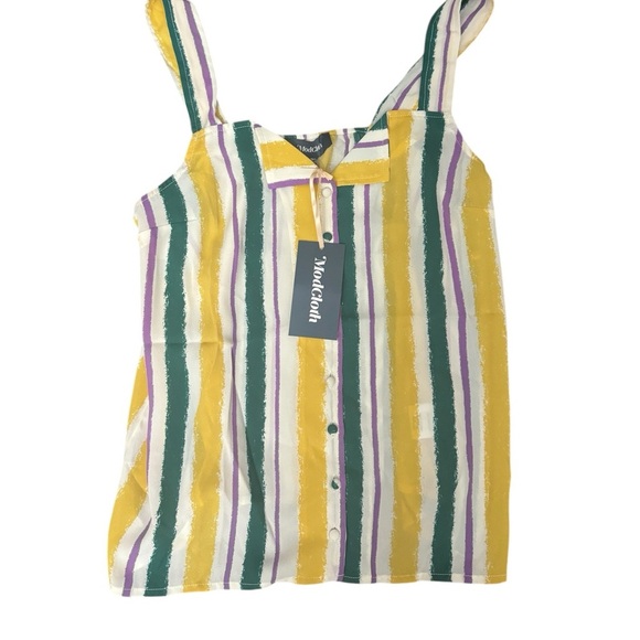 ModCloth One Affogato Button Up Tank Size Small - Picture 2 of 6